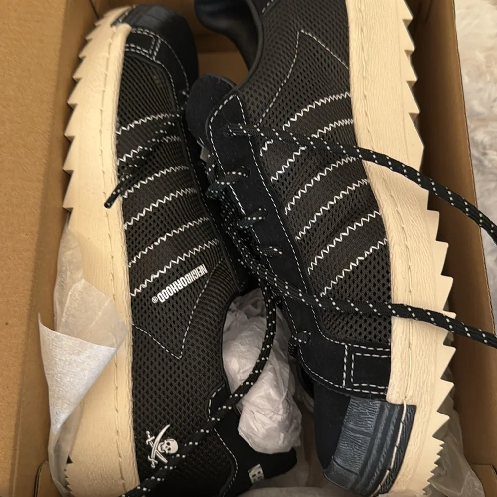 NIB CLOT X NEIGHBORHOOD X SUPERSTAR BLACK Adidas Originals 8